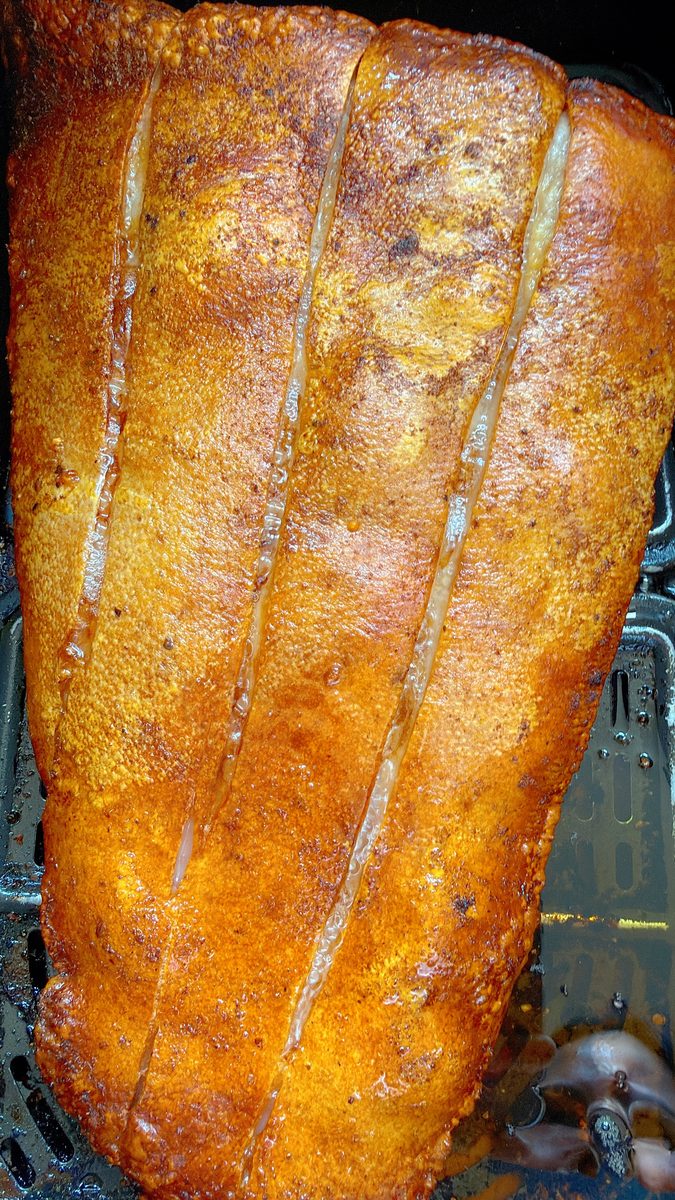 Extra Roast Pork, close up